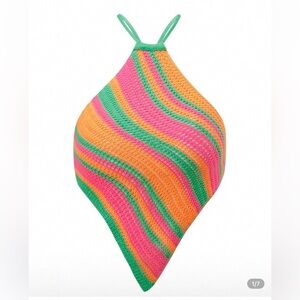 Colorful Striped Knit halter top